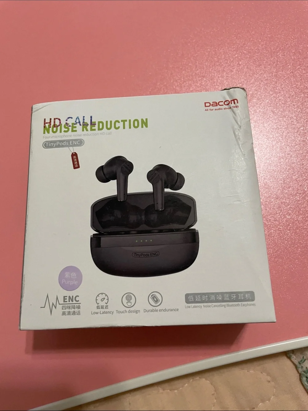 TinyPods ENC Wireless Earbuds —Purple